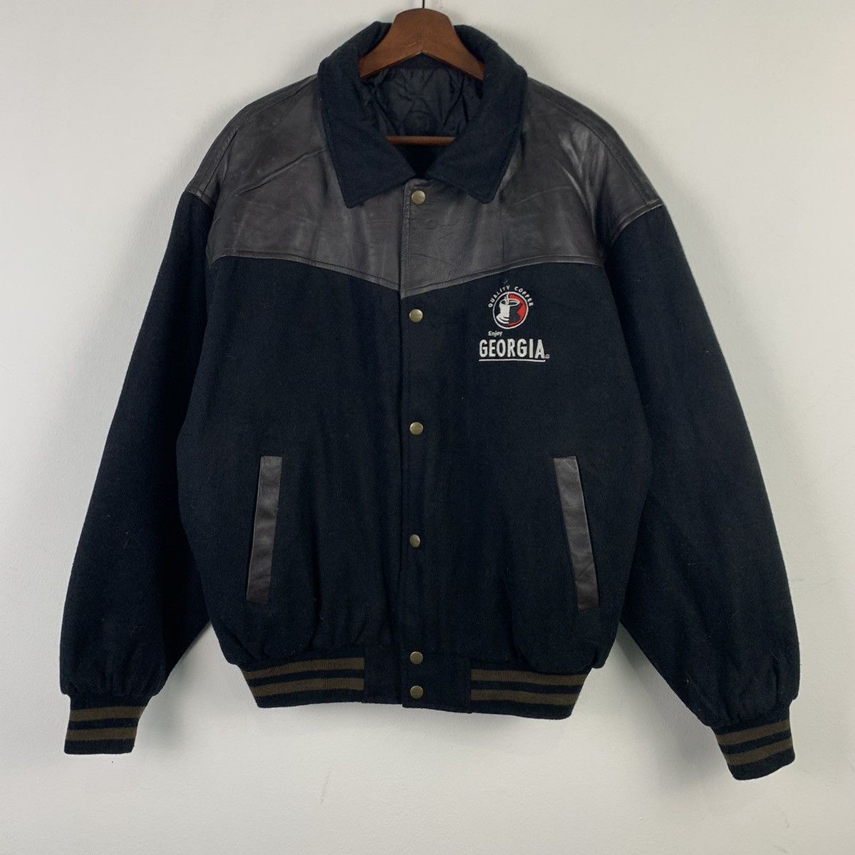 Japanese Brand × Vintage 🔥NK41🔥Vintage GEORGIA Wool varsity jackets Size US L / EU 52-54 / 3 - 1 Thumbnail