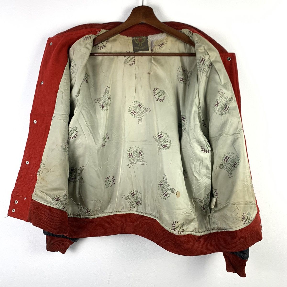 Japanese Brand × Vintage 🔥NK43🔥HAKKA BRAND keep spirit Leather varsity jackets Size US L / EU 52-54 / 3 - 4 Thumbnail