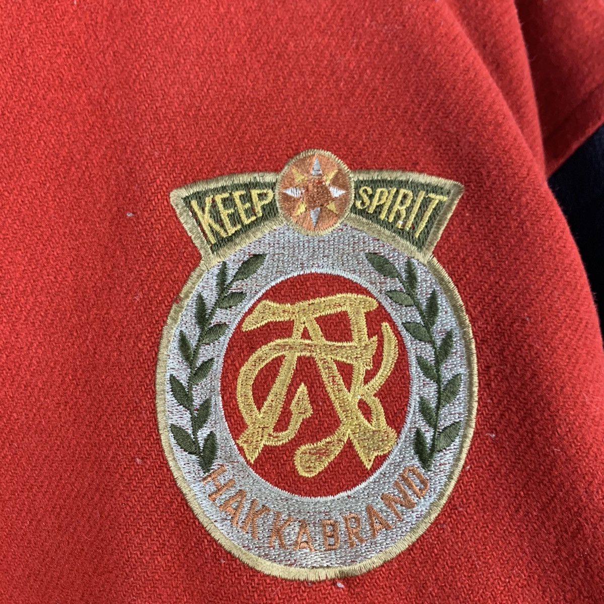 Japanese Brand × Vintage 🔥NK43🔥HAKKA BRAND keep spirit Leather varsity jackets Size US L / EU 52-54 / 3 - 9 Thumbnail
