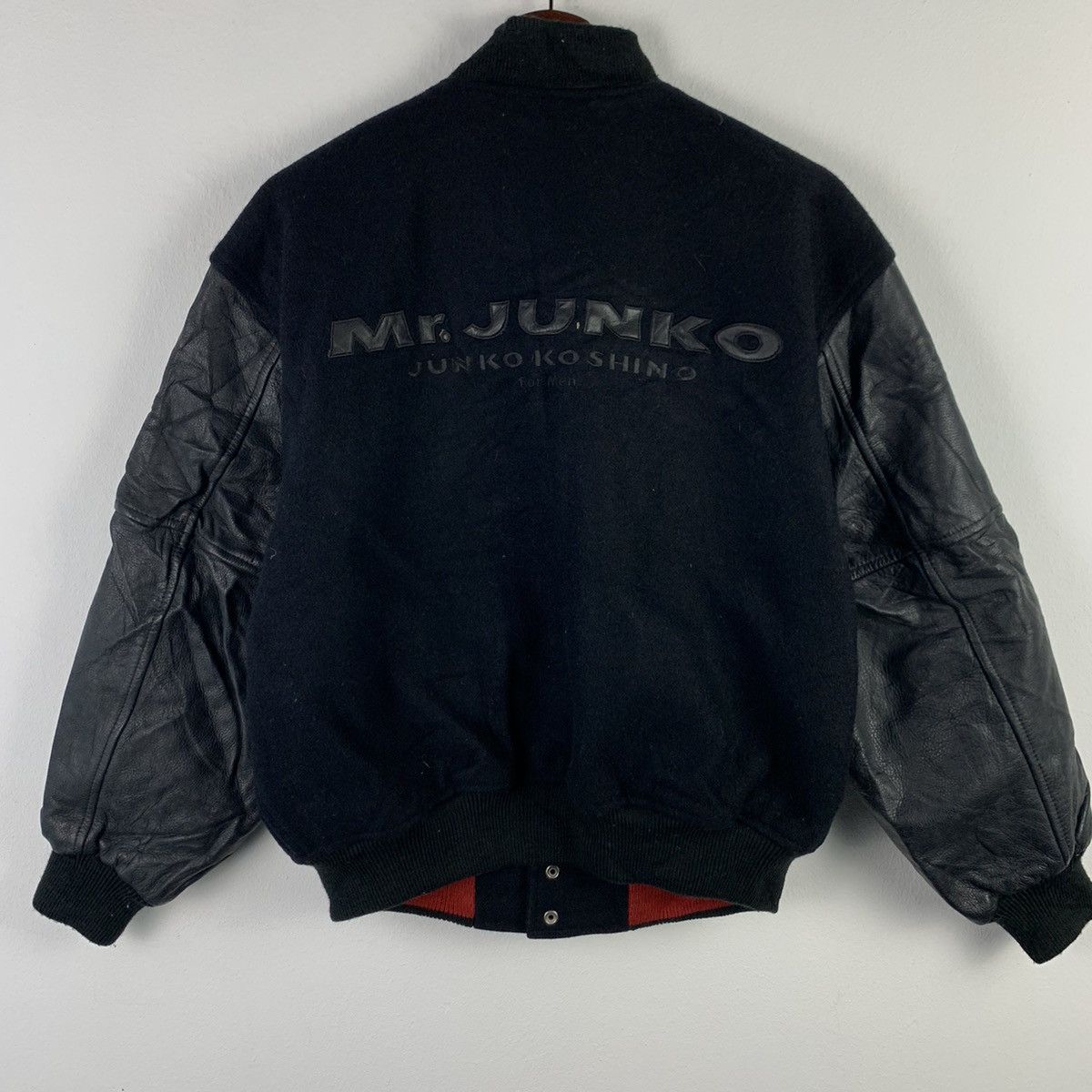 Mr. Junko × Vintage 🔥NK51🔥Mr.JUNKO Black Leather varsity jackets Size US S / EU 44-46 / 1 - 1 Thumbnail
