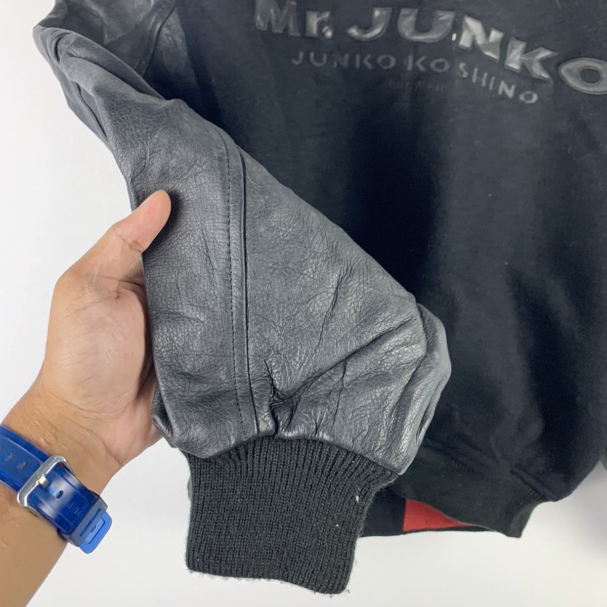 Mr. Junko × Vintage 🔥NK51🔥Mr.JUNKO Black Leather varsity jackets Size US S / EU 44-46 / 1 - 4 Thumbnail