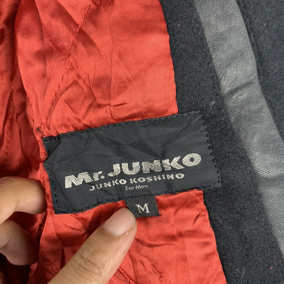 Mr. Junko × Vintage 🔥NK51🔥Mr.JUNKO Black Leather varsity jackets Size US S / EU 44-46 / 1 - 6 Thumbnail