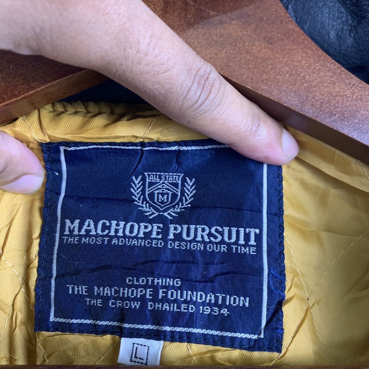 Japanese Brand × Vintage 🔥NK37🔥VTG MACHOPE PURSUIT Leather varsity jackets Size US L / EU 52-54 / 3 - 8 Thumbnail