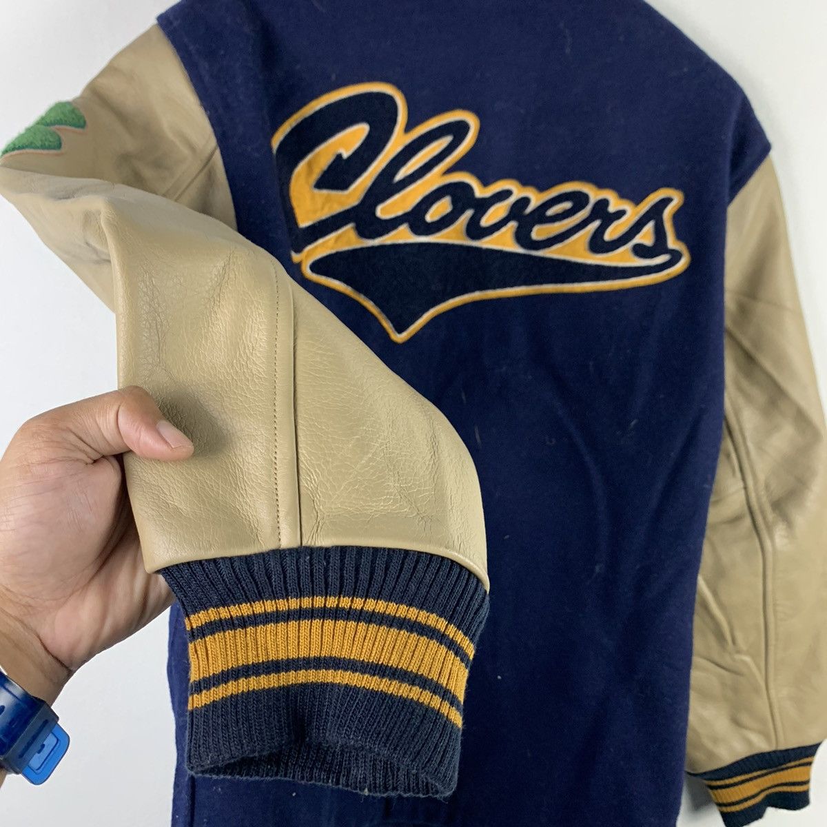 Japanese Brand 🔥NK46🔥Dog House union made Leather varsity jackets Size US M / EU 48-50 / 2 - 4 Thumbnail
