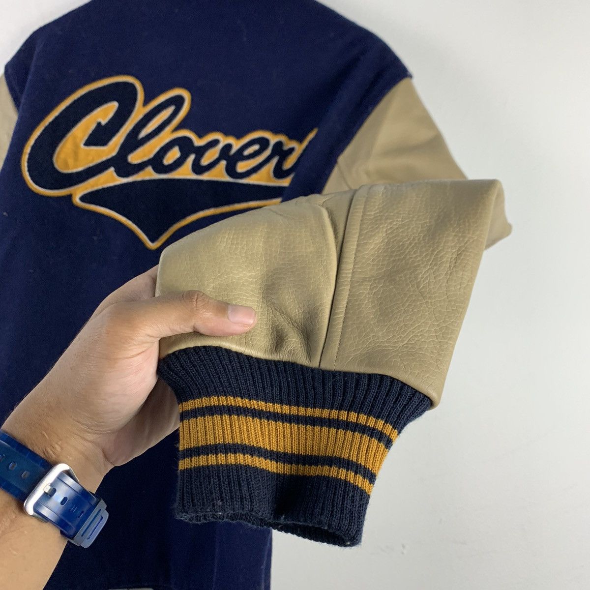 Japanese Brand 🔥NK46🔥Dog House union made Leather varsity jackets Size US M / EU 48-50 / 2 - 5 Thumbnail
