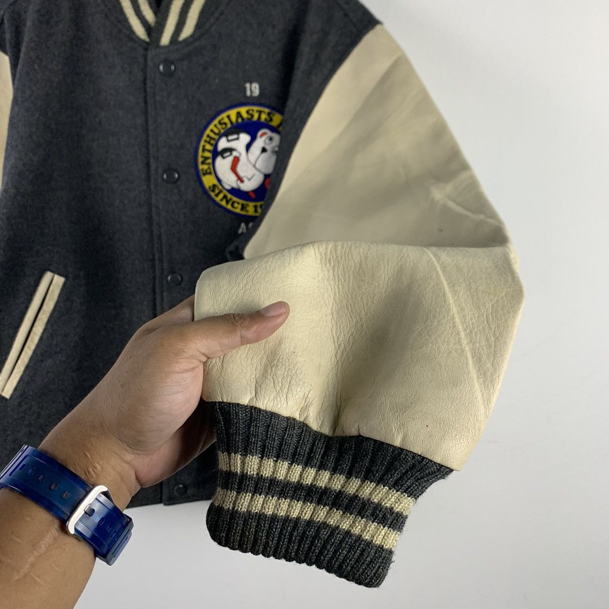 Japanese Brand × Vintage 🔥NK47🔥Vintage japanesebrand Hoki ice varsity jackets Size US M / EU 48-50 / 2 - 5 Thumbnail