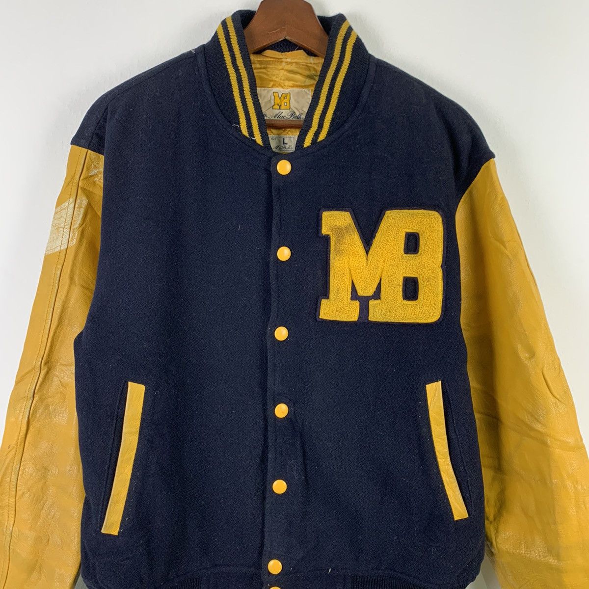 Macbeth × Vintage 🔥NK30🔥Vintage MacBeth Leather varsity jackets Size US M / EU 48-50 / 2 - 2 Thumbnail