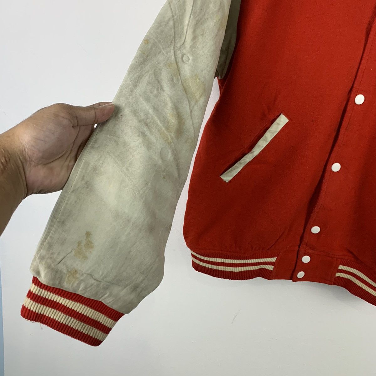 Japanese Brand × Vintage 🔥NK31🔥WASEDA UNIV Pu Leather varsity jackets Size US M / EU 48-50 / 2 - 5 Thumbnail