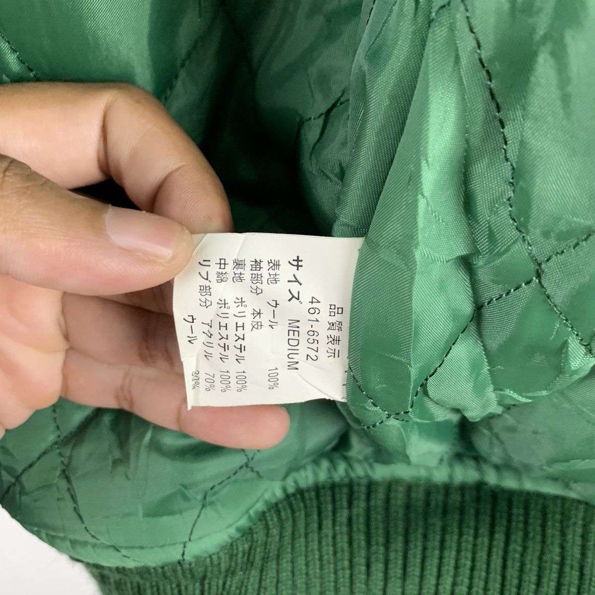 Japanese Brand × Vintage 🔥NS381🔥vintage OFF SHORE Green varsity jackets Size US M / EU 48-50 / 2 - 12 Thumbnail