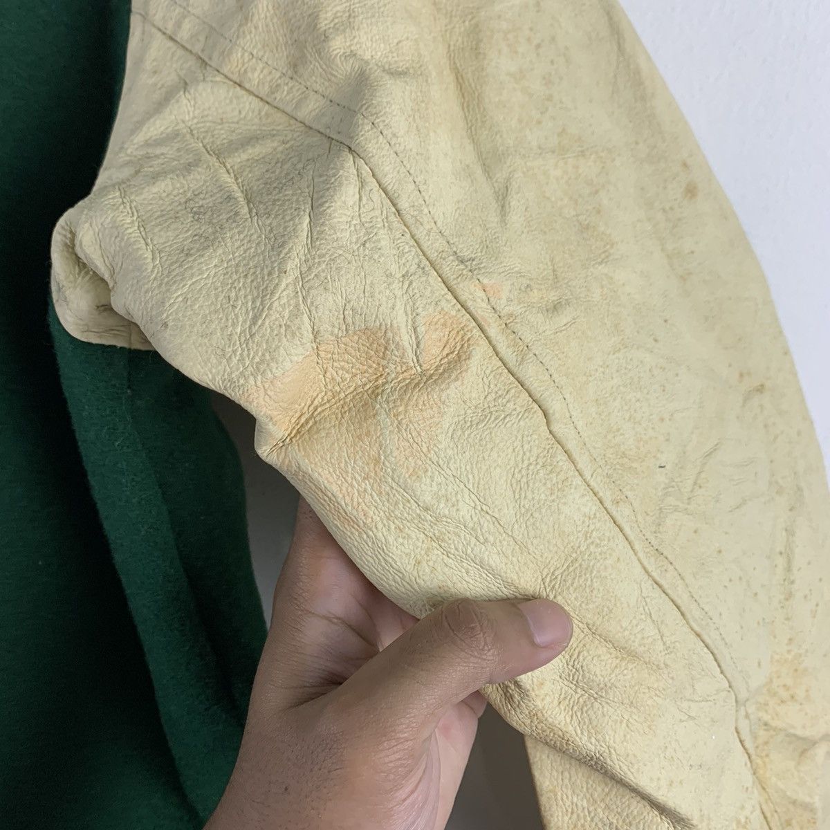 Japanese Brand × Vintage 🔥NS381🔥vintage OFF SHORE Green varsity jackets Size US M / EU 48-50 / 2 - 10 Thumbnail