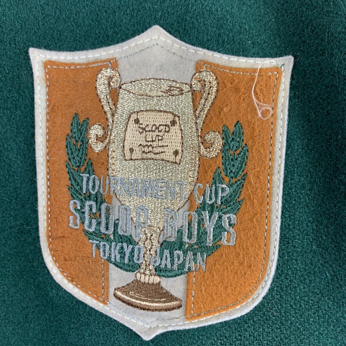 Japanese Brand 🔥NK133🔥Vintage SCOOP Boys Team Racing Cup varsity jackets Size US L / EU 52-54 / 3 - 7 Thumbnail
