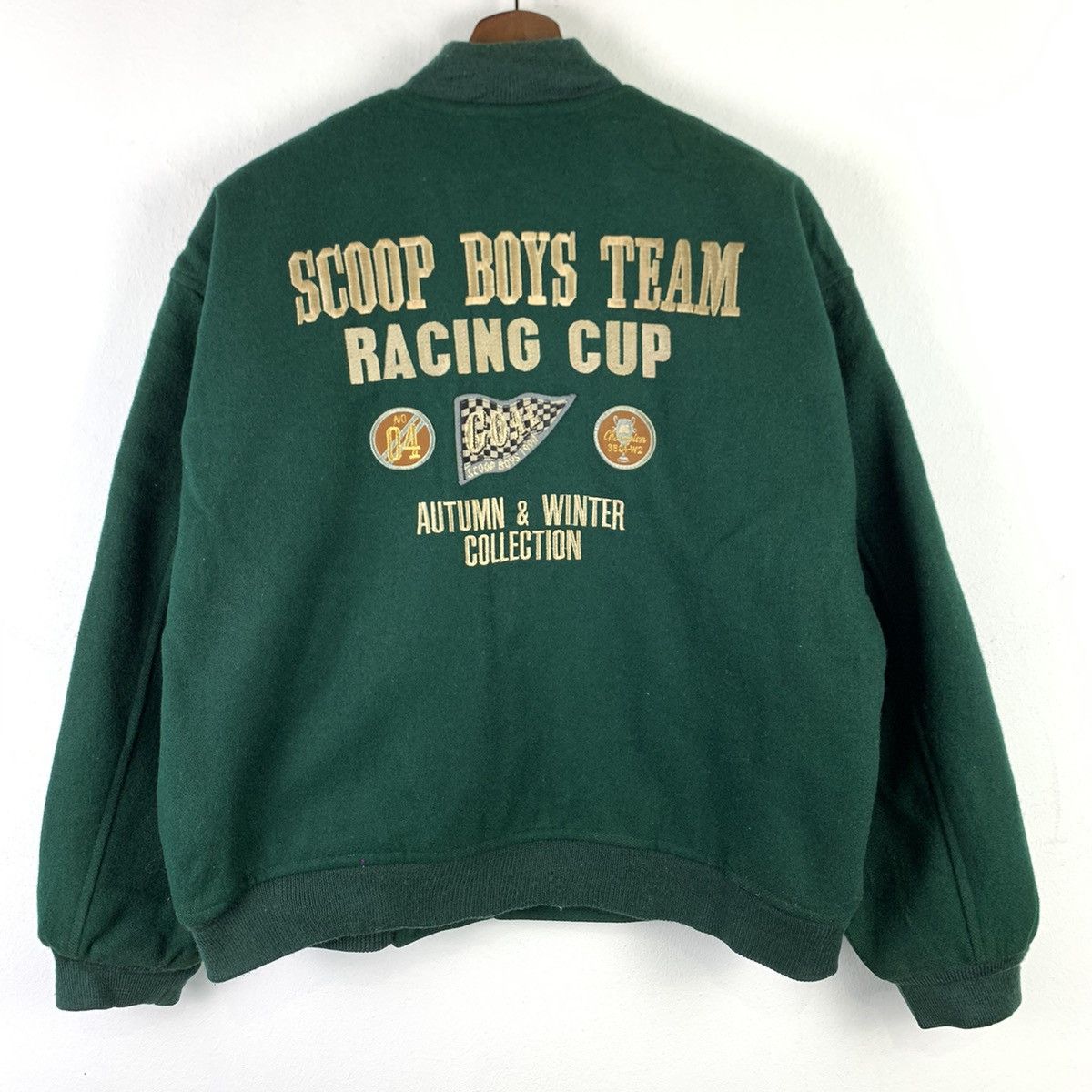 Japanese Brand 🔥NK133🔥Vintage SCOOP Boys Team Racing Cup varsity jackets Size US L / EU 52-54 / 3 - 1 Thumbnail