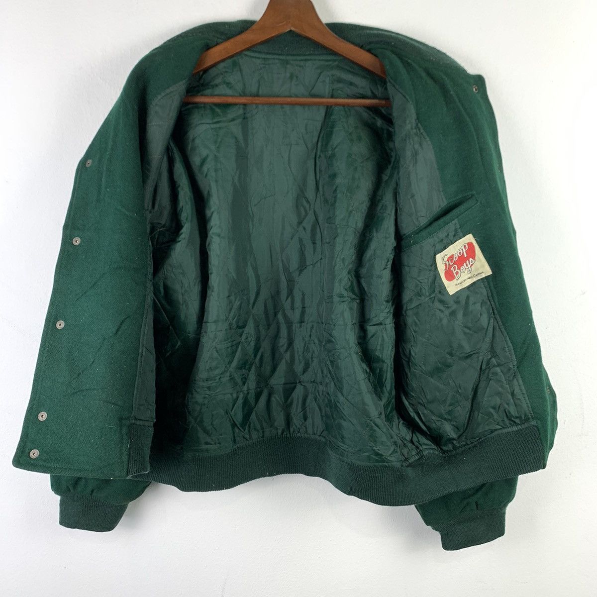 Japanese Brand 🔥NK133🔥Vintage SCOOP Boys Team Racing Cup varsity jackets Size US L / EU 52-54 / 3 - 4 Thumbnail
