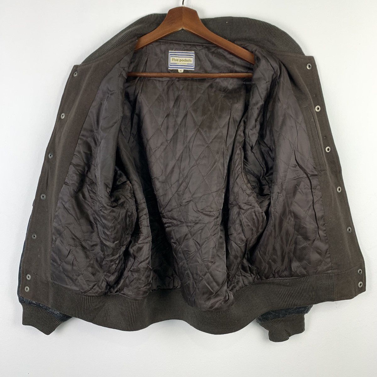 Japanese Brand × Vintage 🔥NS250🔥Vintage Five Pockets Leather varsity jackets Size US M / EU 48-50 / 2 - 3 Thumbnail