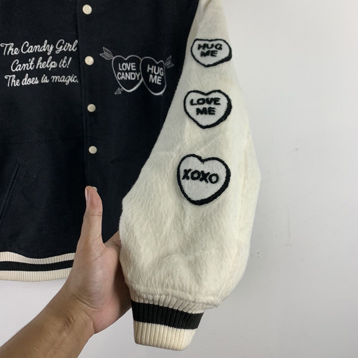 Japanese Brand 🔥NK124🔥Union Made Candy Stripper wool varsity jackets Size US M / EU 48-50 / 2 - 5 Thumbnail
