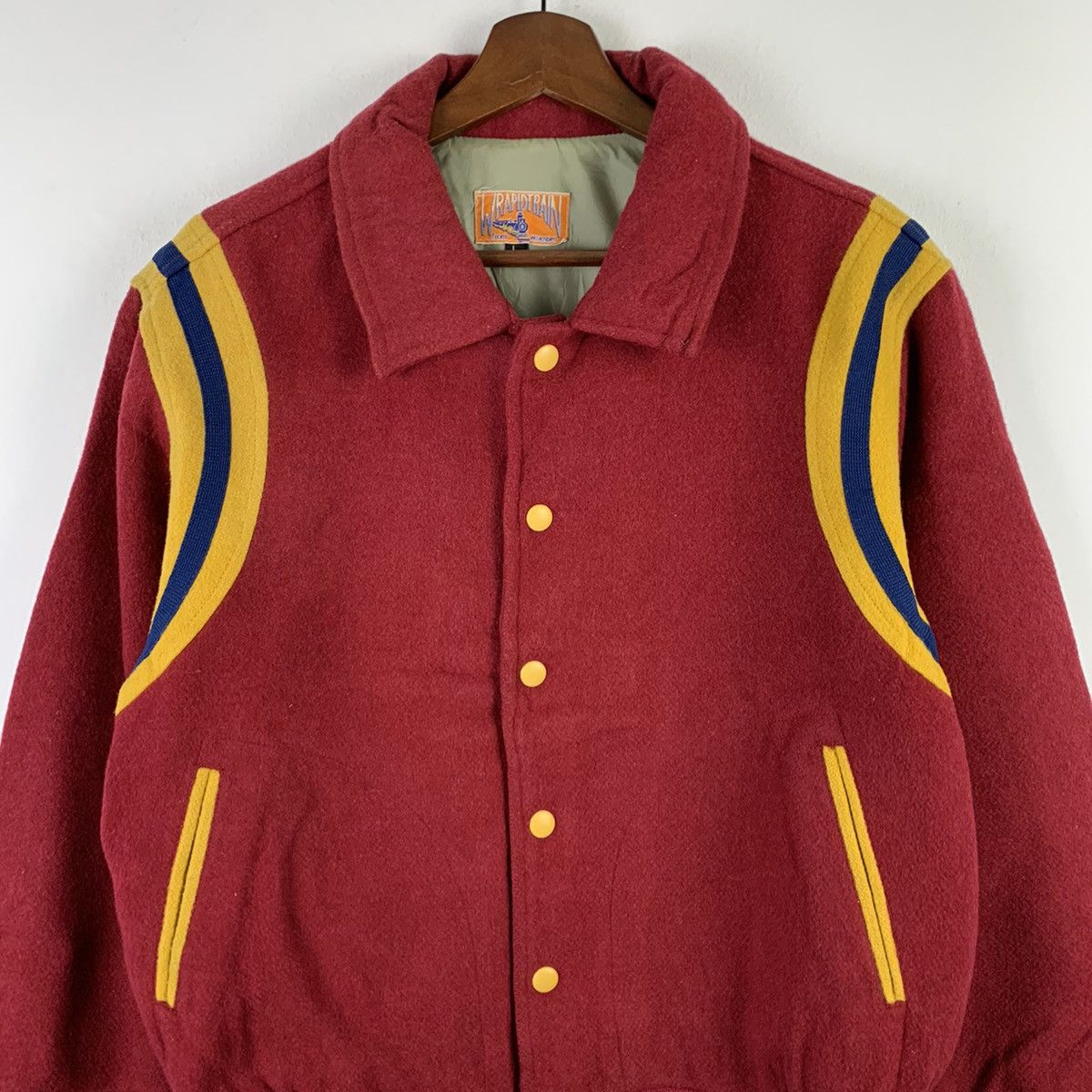 Vintage × Wrangler 🔥NK96🔥Vinatge Wrangler Wrapid train wool nice jackets Size US M / EU 48-50 / 2 - 2 Thumbnail
