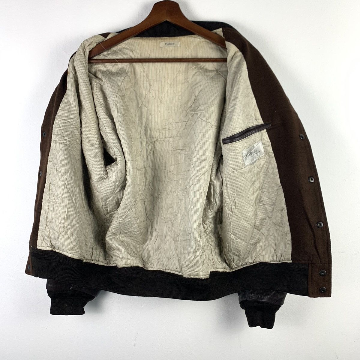 Japanese Brand × Vintage 🔥NK50🔥VIABRERA Commander Leather varsity jackets Size US L / EU 52-54 / 3 - 3 Thumbnail