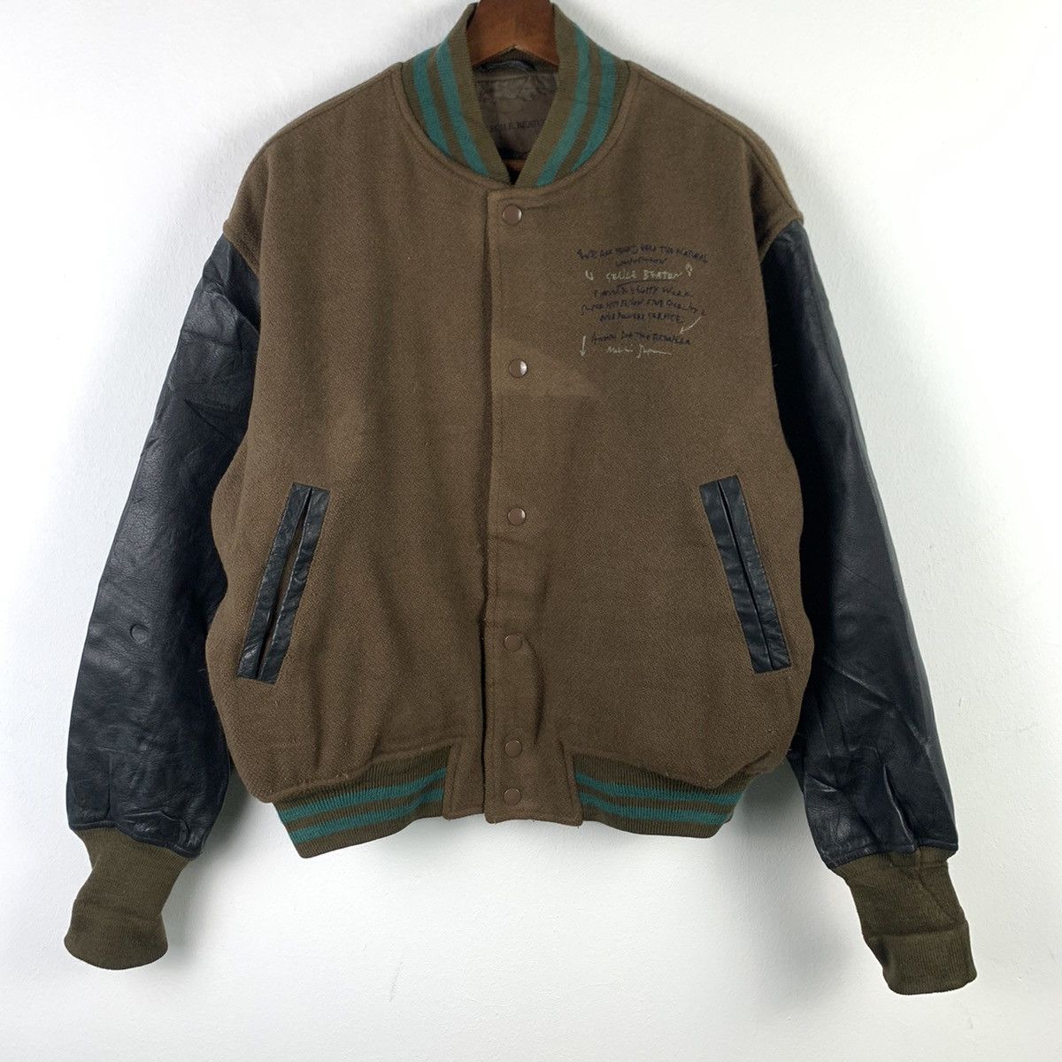 Japanese Brand × Vintage 🔥NK24🔥Vintage CECILE BEATON Leather varsity jackets Size US M / EU 48-50 / 2 - 2 Thumbnail