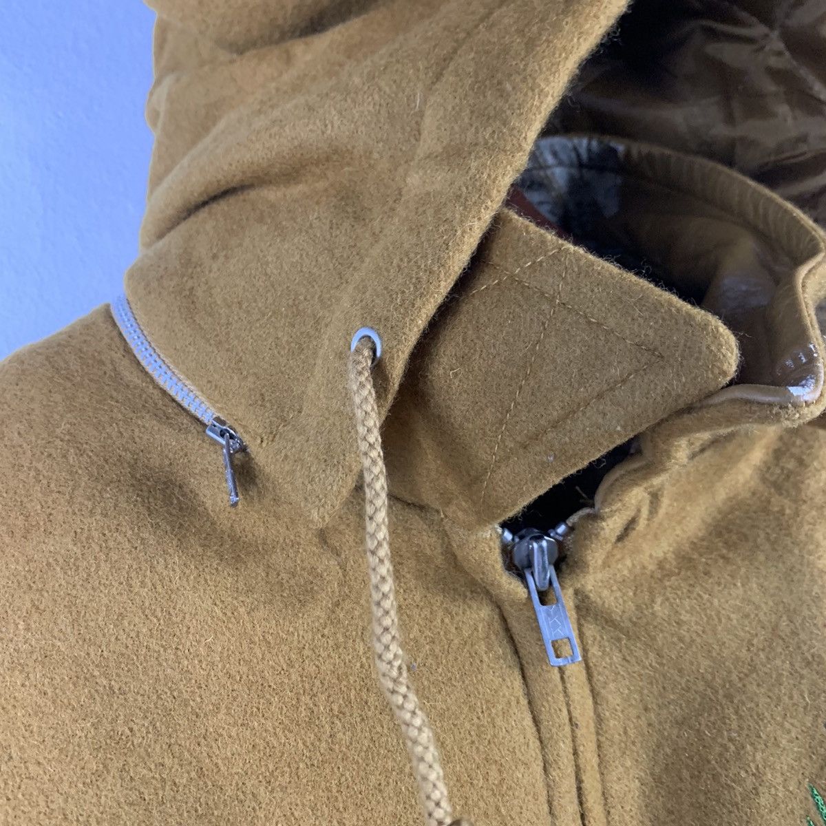 Japanese Brand × Vintage 🔥NK26🔥Vintage Scoop Boys Leather varsity jackets hoodie Size US M / EU 48-50 / 2 - 6 Thumbnail