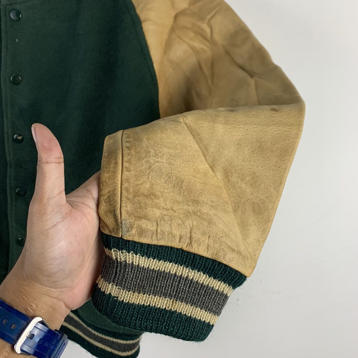 Japanese Brand × Vintage 🔥NK49🔥Japanesebrand outwear Leather varsity jackets Size US M / EU 48-50 / 2 - 3 Thumbnail