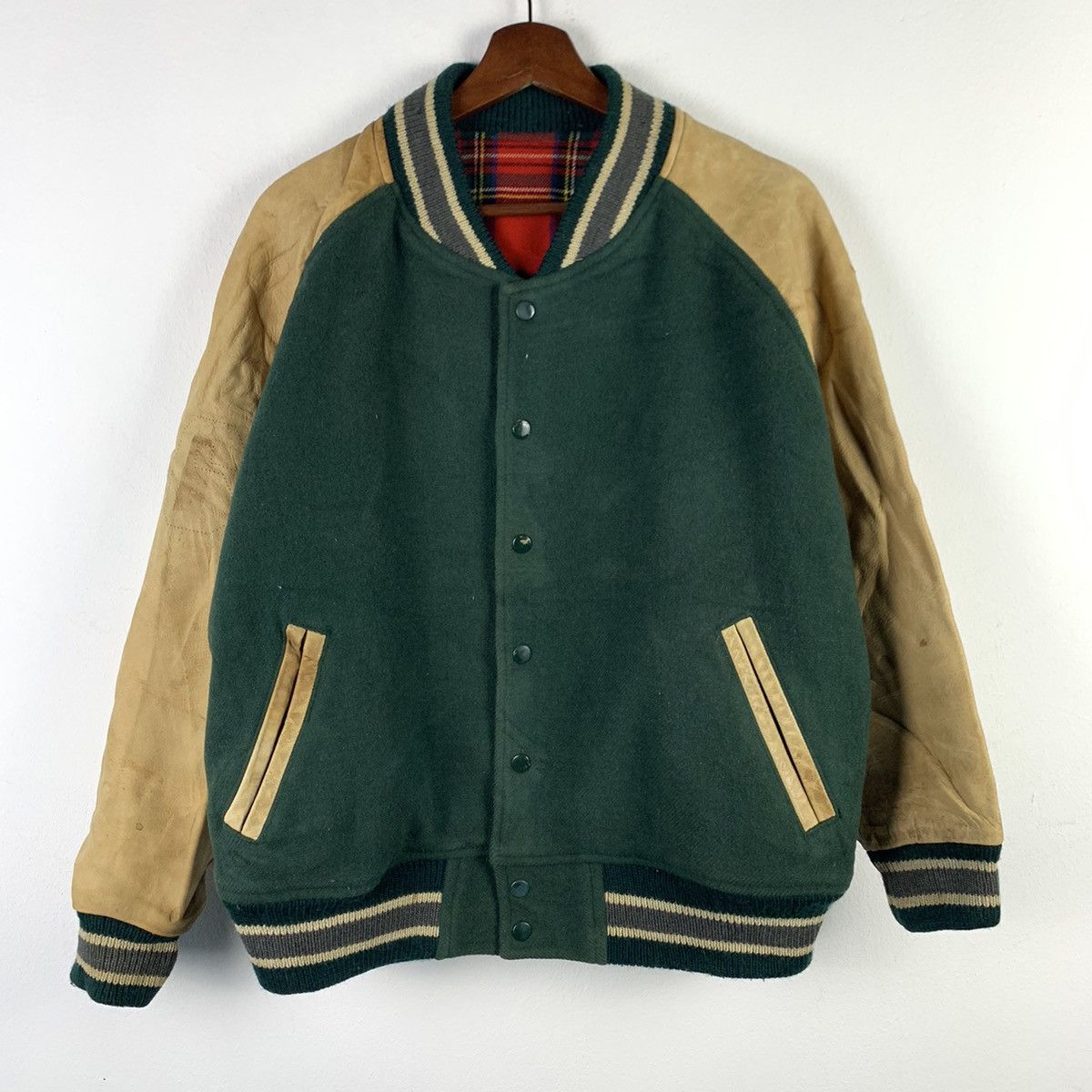 Japanese Brand × Vintage 🔥NK49🔥Japanesebrand outwear Leather varsity jackets Size US M / EU 48-50 / 2 - 1 Thumbnail