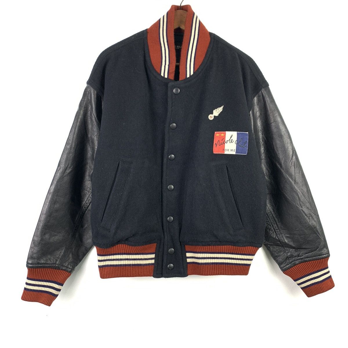 Vintage 🔥NEED GONE🔥NK5🔥Nicole club Leather varsity jacket Size US XL / EU 56 / 4 - 2 Thumbnail