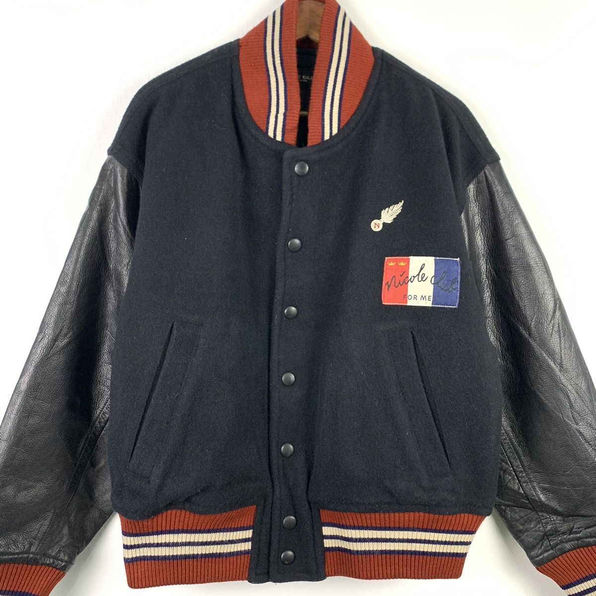 Vintage 🔥NEED GONE🔥NK5🔥Nicole club Leather varsity jacket Size US XL / EU 56 / 4 - 3 Thumbnail