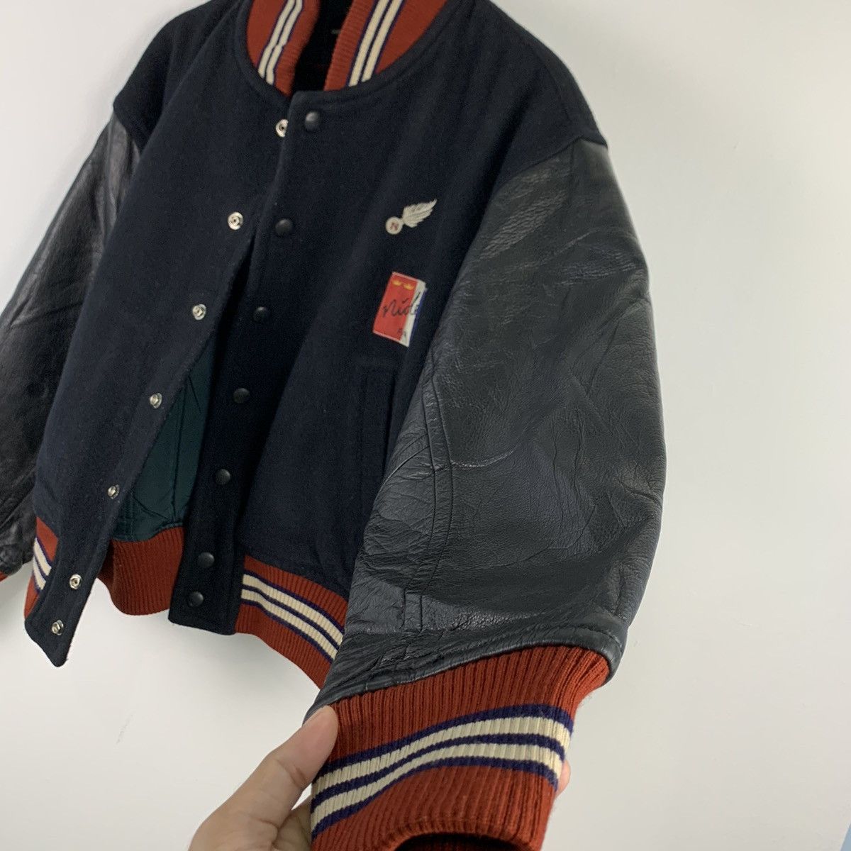 Vintage 🔥NEED GONE🔥NK5🔥Nicole club Leather varsity jacket Size US XL / EU 56 / 4 - 5 Thumbnail