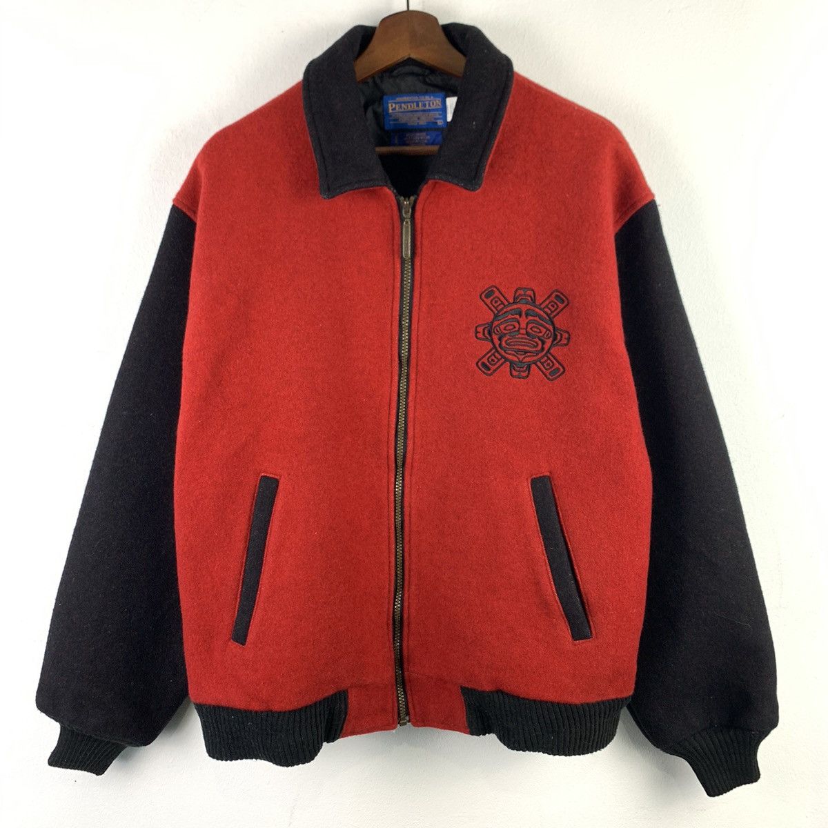 Pendleton × Vintage 🔥NK138🔥PENDLETON Wool nice design Red jackets Size US L / EU 52-54 / 3 - 3 Thumbnail