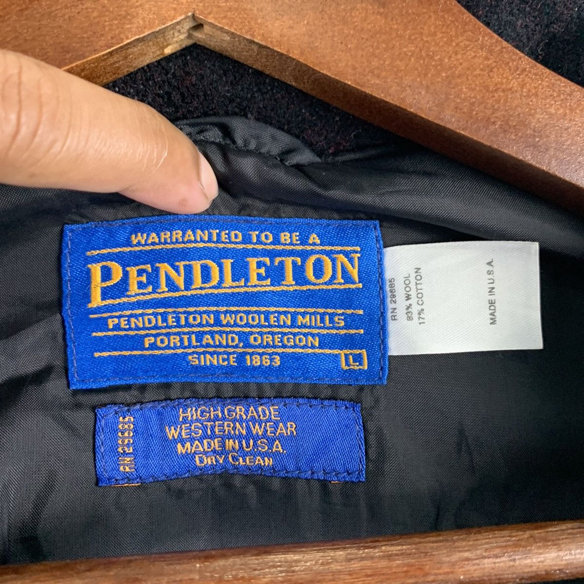 Pendleton × Vintage 🔥NK138🔥PENDLETON Wool nice design Red jackets Size US L / EU 52-54 / 3 - 8 Thumbnail