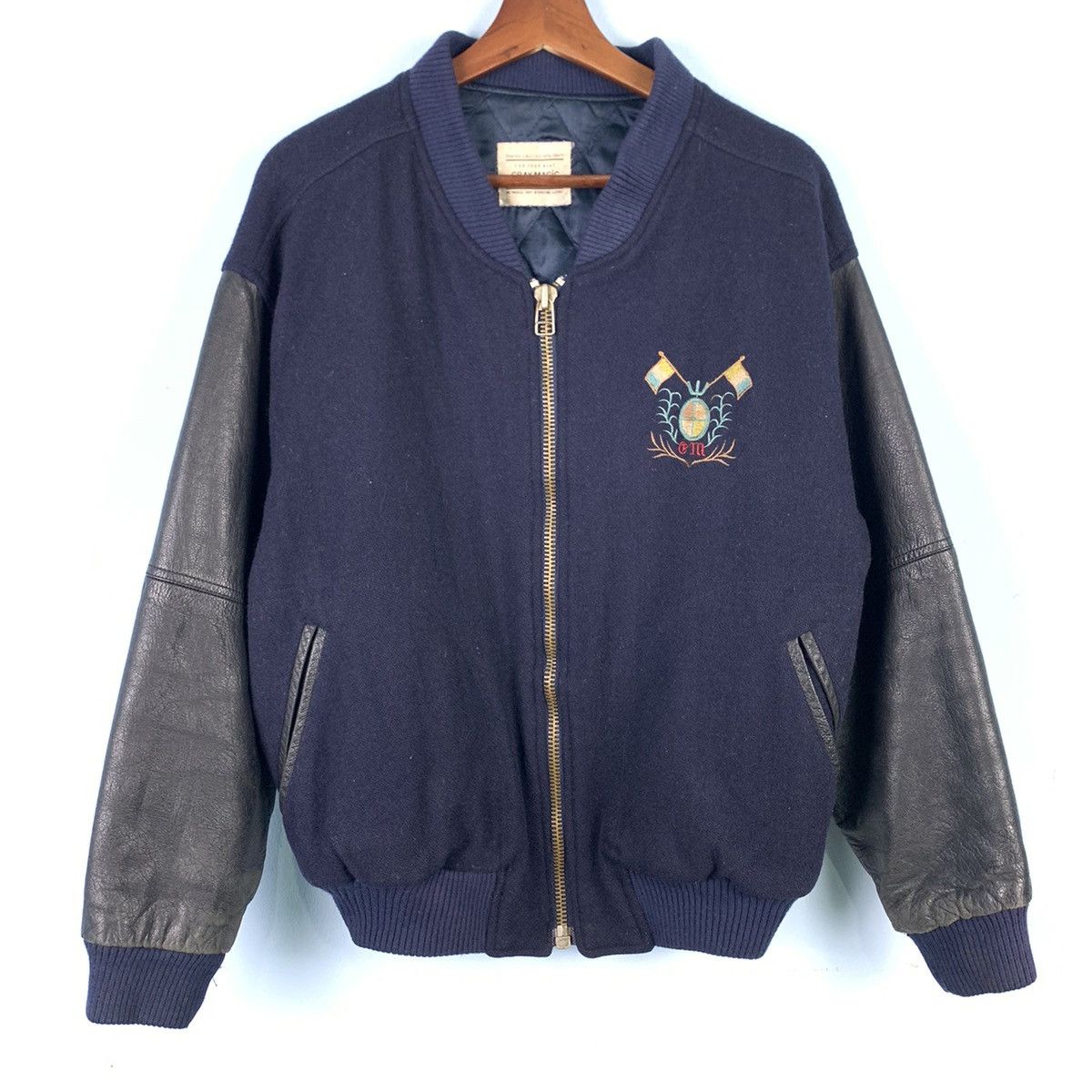 Japanese Brand × Vintage 🔥NEEDGONE🔥NS100🔥GRAY MAGIC Vinatge Varsity jacket Size US XL / EU 56 / 4 - 2 Thumbnail