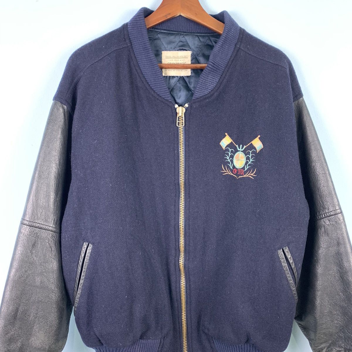 Japanese Brand × Vintage 🔥NEEDGONE🔥NS100🔥GRAY MAGIC Vinatge Varsity jacket Size US XL / EU 56 / 4 - 3 Thumbnail