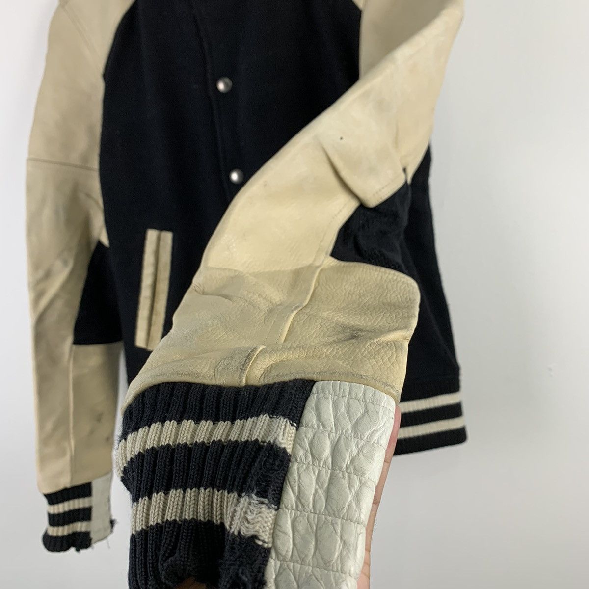 Japanese Brand × Vintage 🔥NEED GONE🔥NK3🔥ORAQLE Vintage Leather varsity Jackets Size US M / EU 48-50 / 2 - 5 Thumbnail