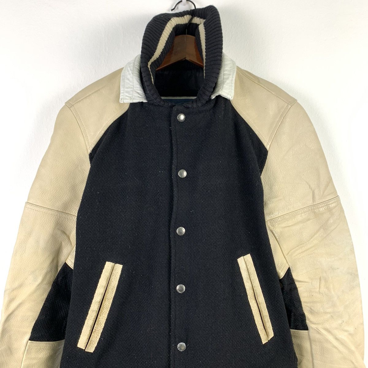 Japanese Brand × Vintage 🔥NEED GONE🔥NK3🔥ORAQLE Vintage Leather varsity Jackets Size US M / EU 48-50 / 2 - 2 Thumbnail