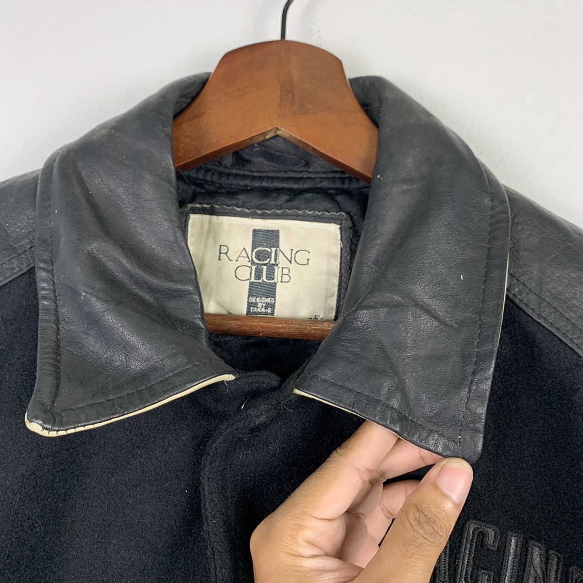 Vintage 🔥NK57🔥Vintage RACING CLUB TAKA-Q Leather Varsity jackets Size US M / EU 48-50 / 2 - 5 Thumbnail