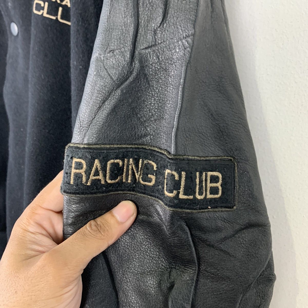 Vintage 🔥NK57🔥Vintage RACING CLUB TAKA-Q Leather Varsity jackets Size US M / EU 48-50 / 2 - 7 Thumbnail