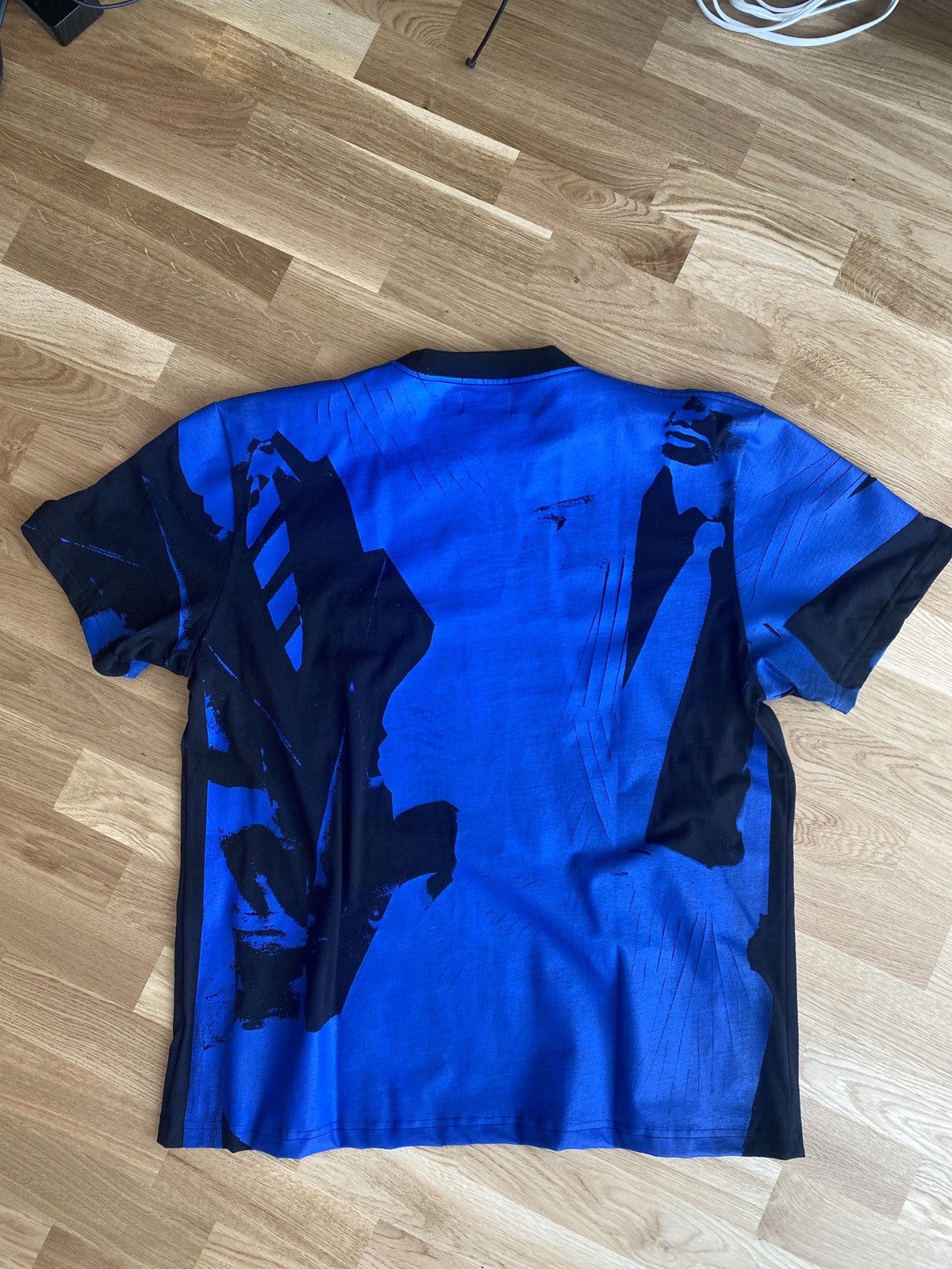 Wil Fry Wil Fry Blue and Black Designer Shirt Size US XL / EU 56 / 4 - 2 Thumbnail