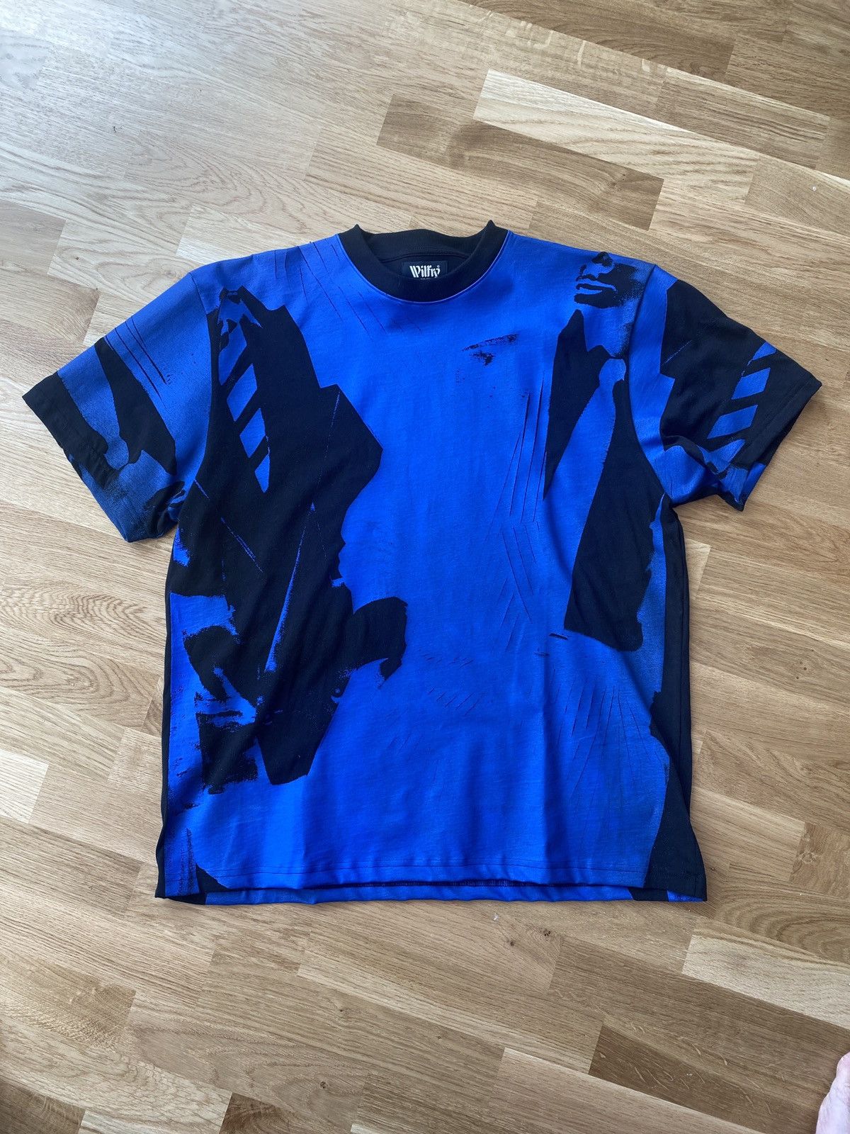 Wil Fry Wil Fry Blue and Black Designer Shirt Size US XL / EU 56 / 4 - 1 Thumbnail