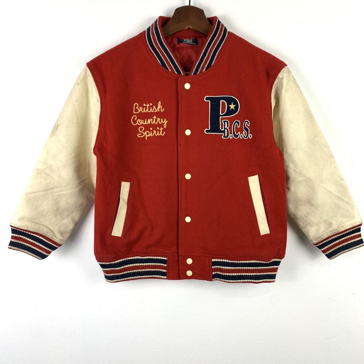 Polo Ralph Lauren 🔥NEED GONE🔥NK13🔥PoLo children Pu Leather varsity jacket Size US S / EU 44-46 / 1 - 2 Thumbnail