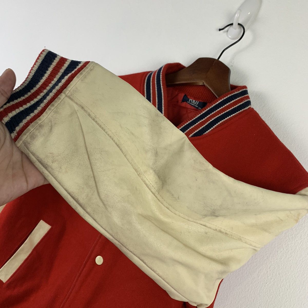 Polo Ralph Lauren 🔥NEED GONE🔥NK13🔥PoLo children Pu Leather varsity jacket Size US S / EU 44-46 / 1 - 5 Thumbnail