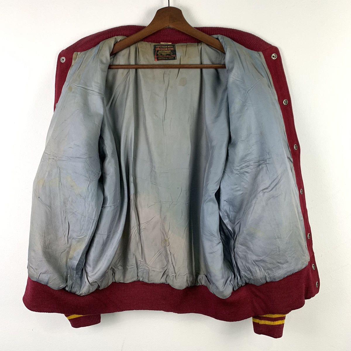 Skookum × Vintage 🔥NK32🔥vintage SKOOKUM Leather varsity jackets Size US M / EU 48-50 / 2 - 4 Thumbnail