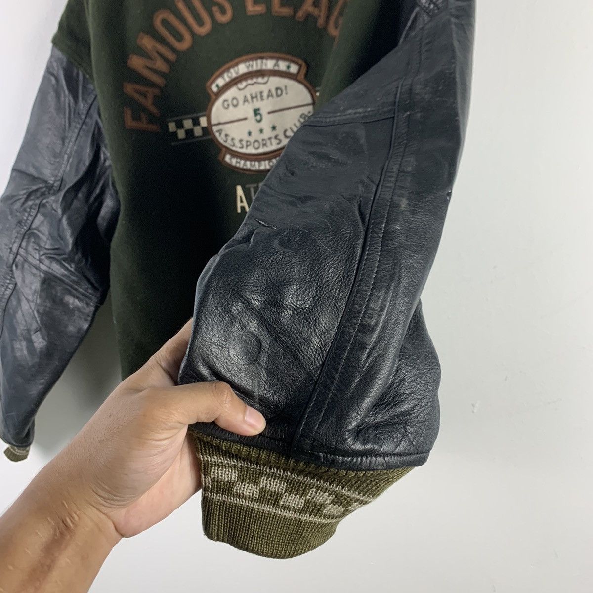 Japanese Brand × Vintage 🔥NK27🔥Vintage AS.Studio big logos Leather varsity jacket Size US M / EU 48-50 / 2 - 5 Thumbnail