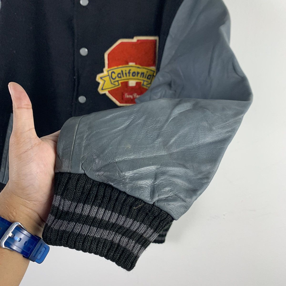 Japanese Brand 🔥NK44🔥Tony Bnoi CAlifornia Pu Leather varsity jackets Size US M / EU 48-50 / 2 - 5 Thumbnail
