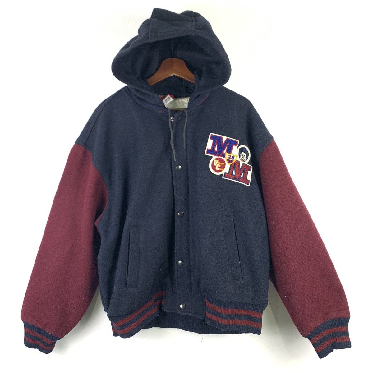 Cartoon Network × Mickey Inc 🔥NK14🔥Mickey inc big logos hoodie woll varsity jacket Size US XL / EU 56 / 4 - 3 Thumbnail