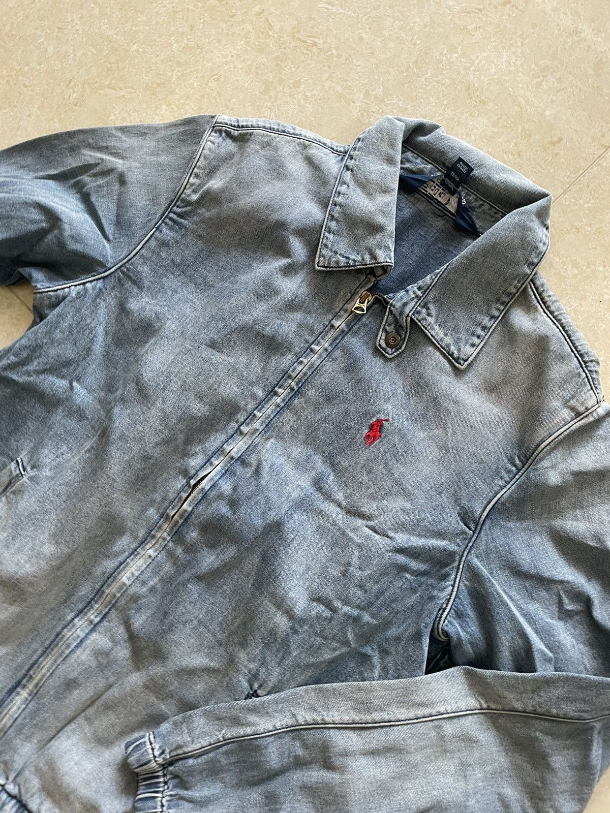 Polo bear denim windbreaker clearance