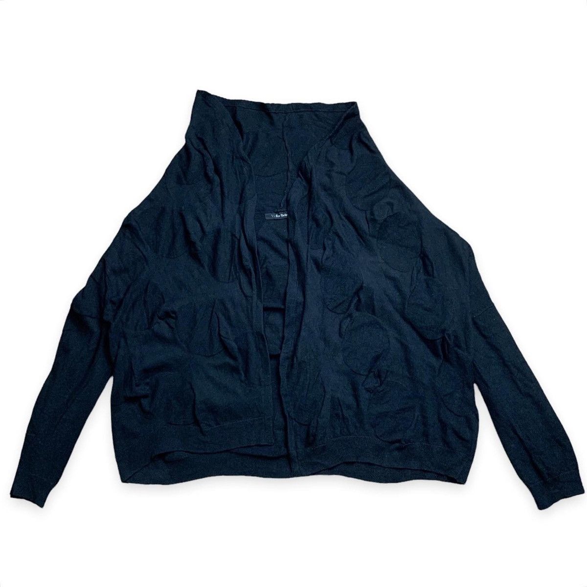 Yohji Yamamoto Y’S Yohji Asymmetric Embossed Cardigan Size US M / EU 48-50 / 2 - 1 Thumbnail