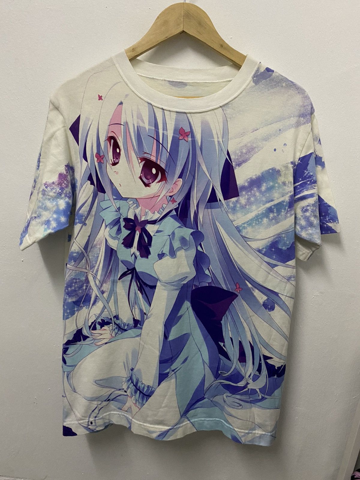 image of Anima x Vintage Saku Saku : Love Blooms With Cherry Blossoms in White, Men's (Size Large)