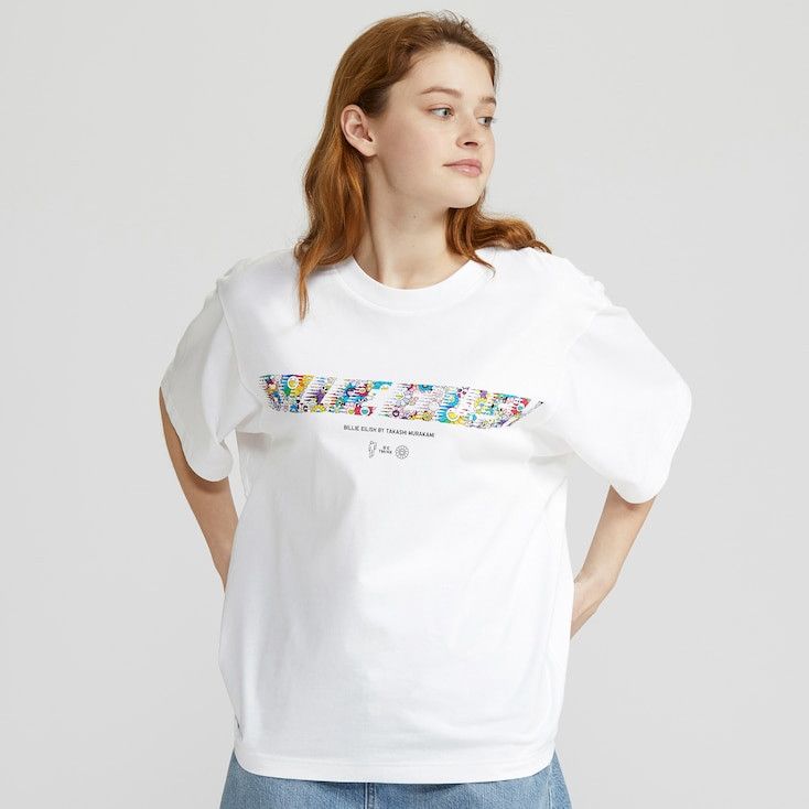 Billie Eilish S Women's BILLIE EILISH TAKASHI MURAKAMI WHITE T-SHIRT Size S / US 4 / IT 40 - 3 Thumbnail