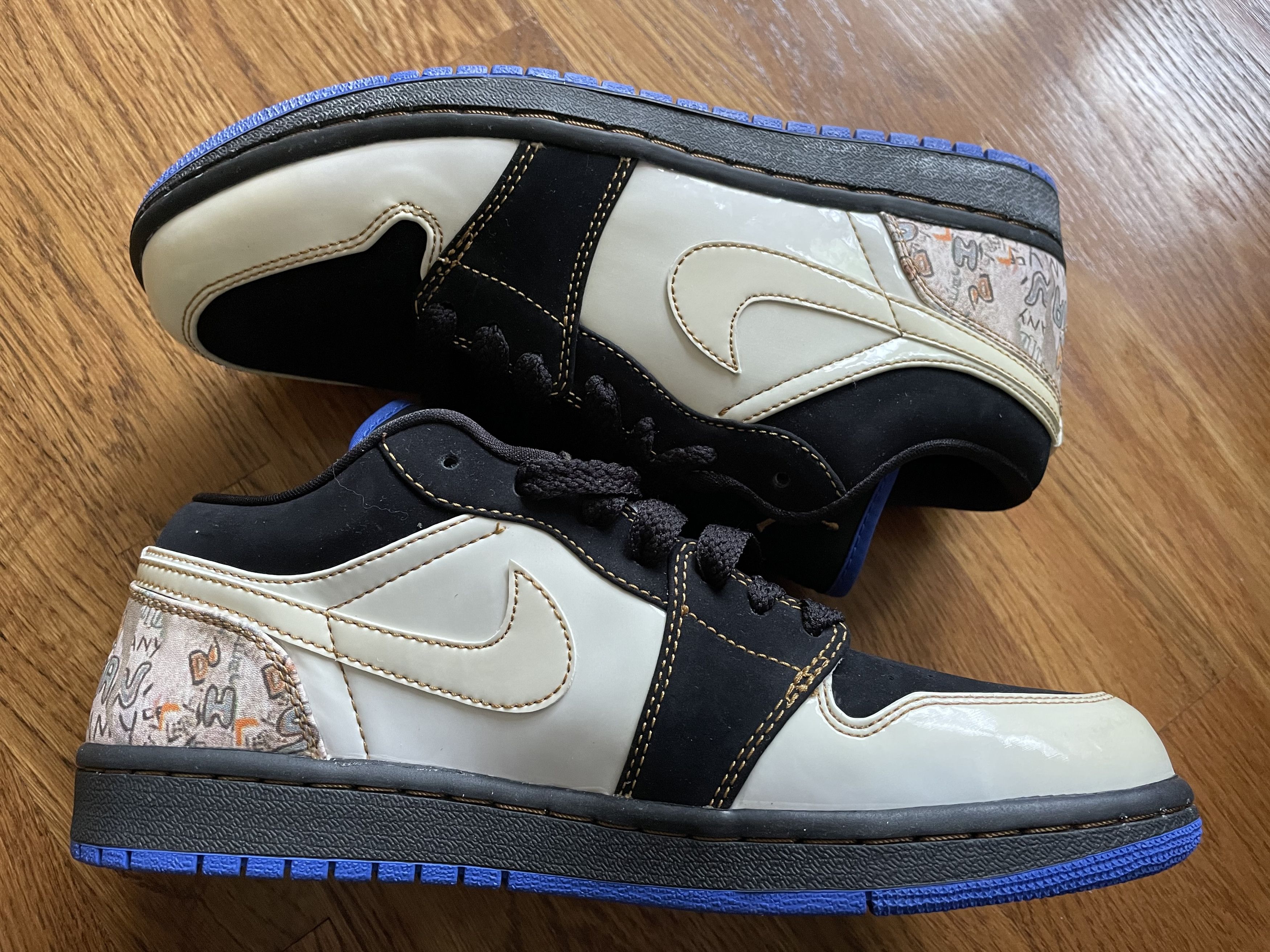Jordan Brand 8 SHIPS FAST Jordan 1 Phat Low Black Metallic Silver OG SE Size US 8 / EU 41 - 2 Thumbnail