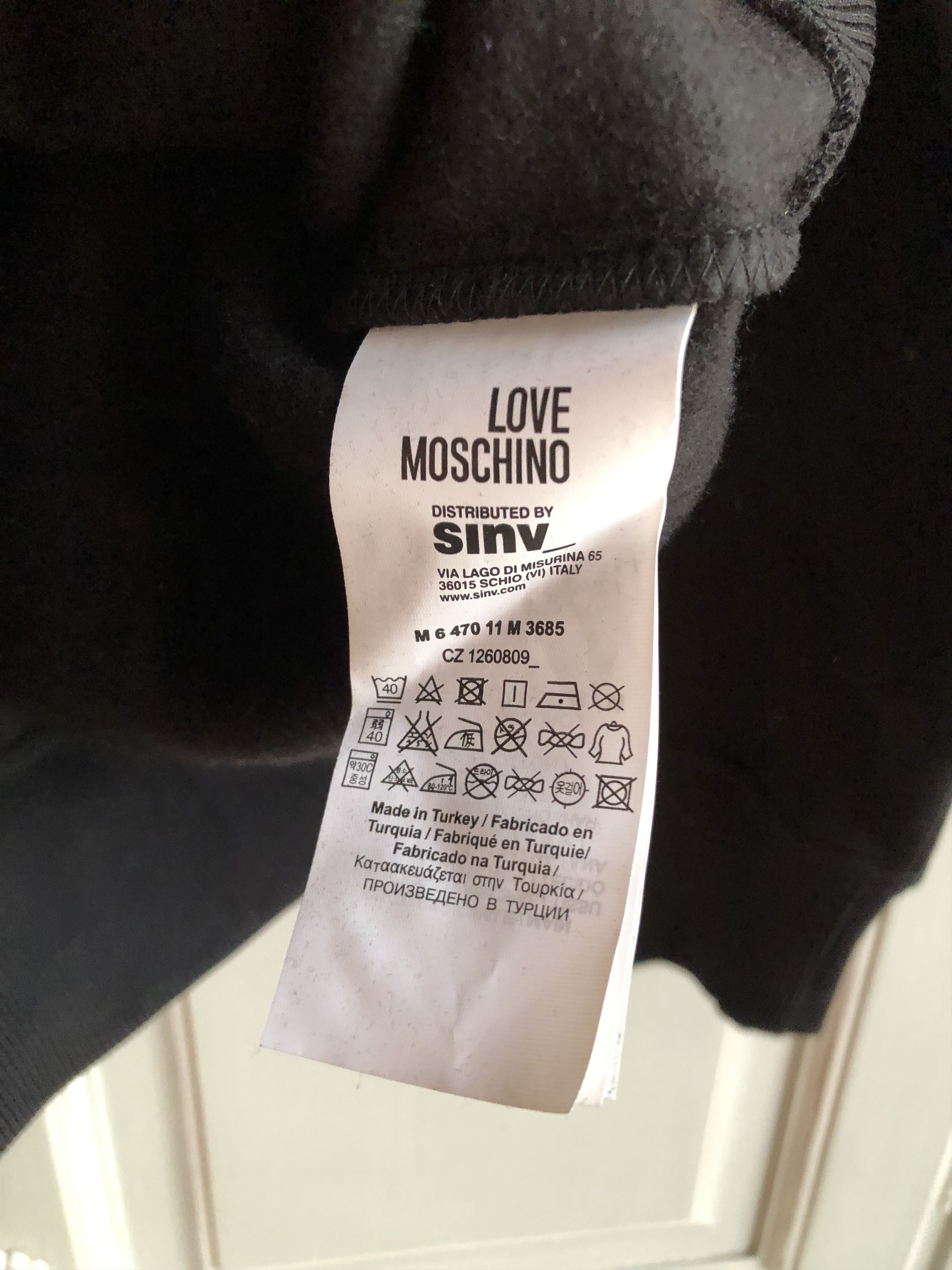Moschino MOSCHINO SWEATSHIRTS BIG LOGO SIZE M Size US M / EU 48-50 / 2 - 4 Thumbnail